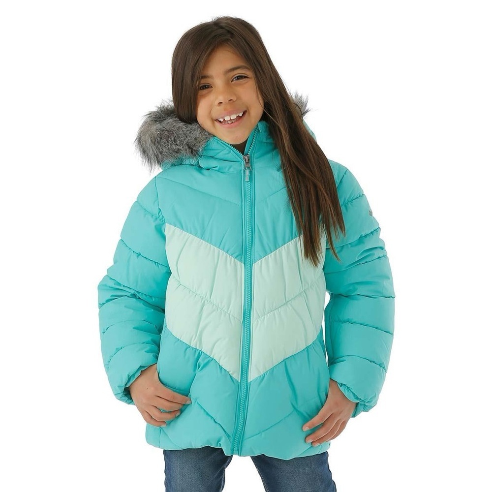 Columbia Kids Puffer Jacket - Teal and White